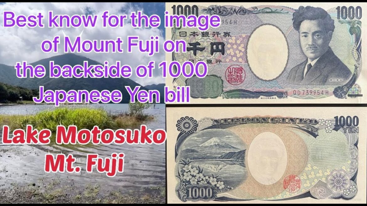 Lake Motosuko (本栖湖) Famous for Mt. Fuji's image on the reverse side of the 1000 Japanese Yen bill.
