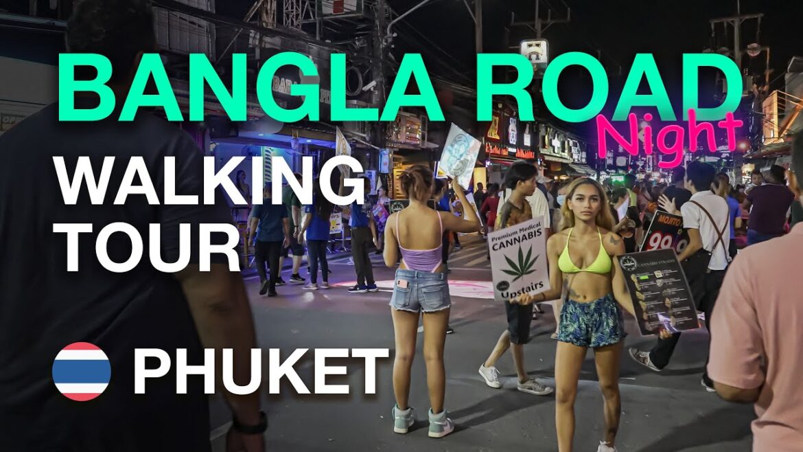 [HDR] Bangla Road. Patong Beach. Phuket. Walking Tour. Night Thailand