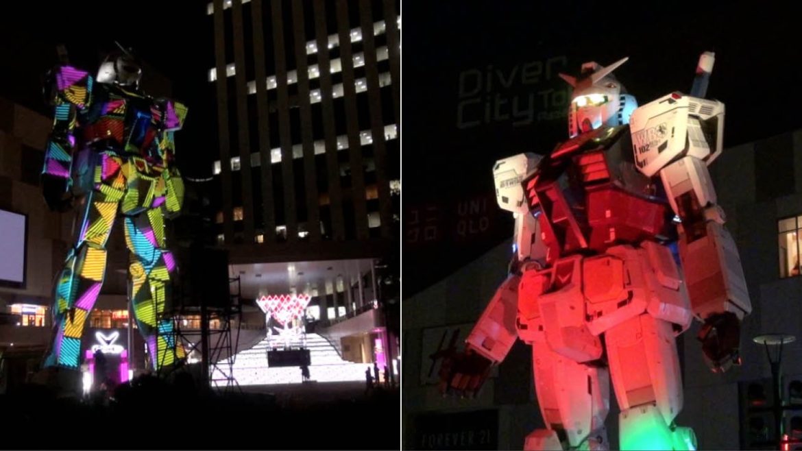 Gundam projection mapping: winter version