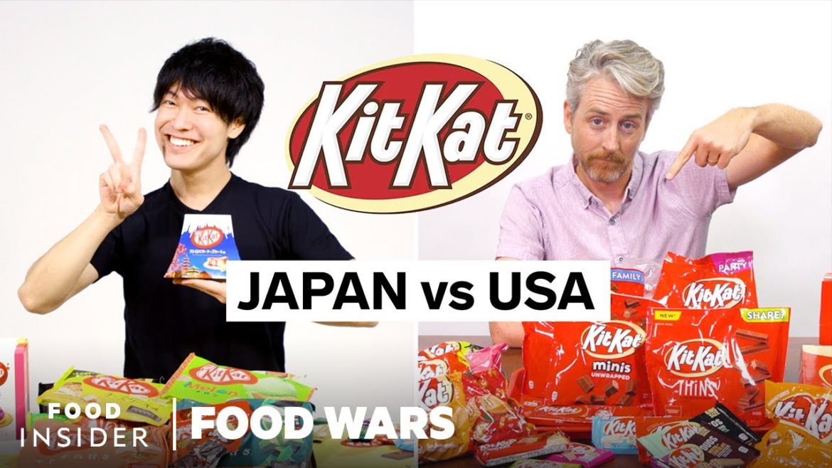 We Tried Every American vs. Japanese Kit Kat Flavor | Food Wars We Tried Every American vs. Japanese Kit Kat Flavor | Food Wars