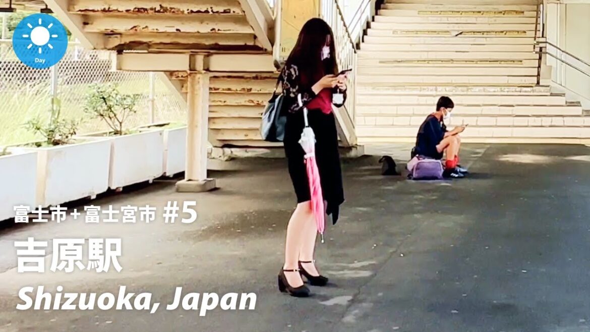 ⁴ᴷ Shizuoka: Yoshiwara Station (吉原駅)  / Fuji City & Fujinomiya City #5 : Japan Walking Tour 2022