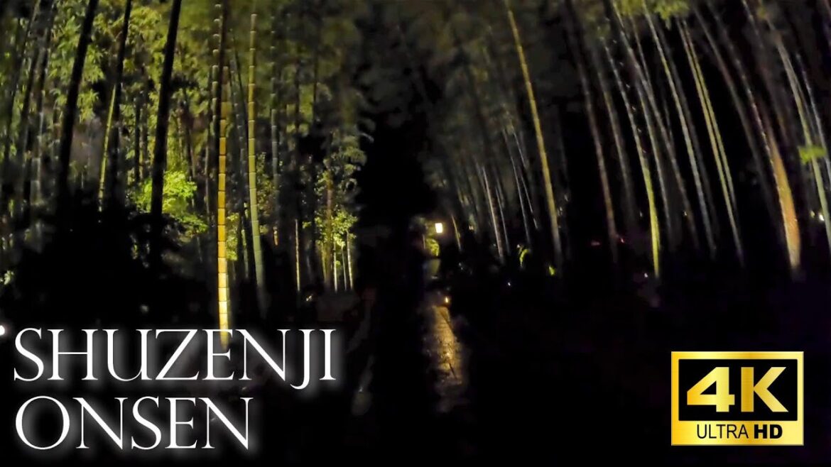 【4K】 Rainy Night Walk in Shuzenji Onsen, Shizuoka, Japan / 修善寺温泉