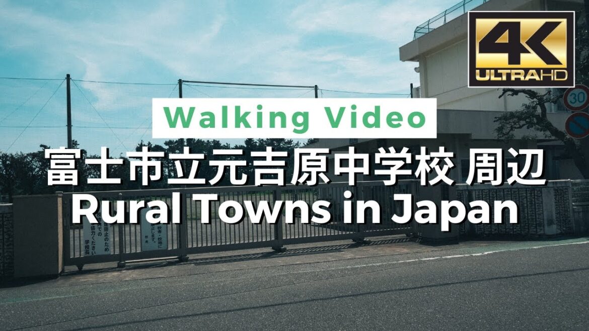 【4K】Rural Towns in Japan - 元吉原中学校 周辺 / Walking tour / Japan / DJI Pocket 2