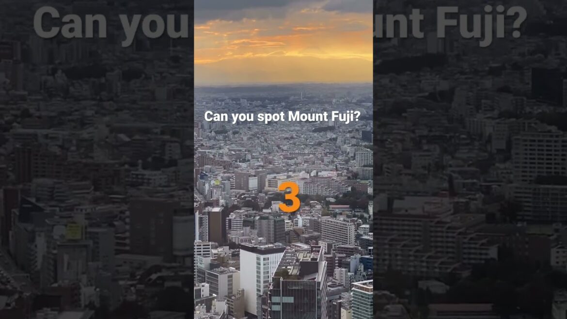 Can you Spot Mount Fuji in the sunset? Shibuya Sky rooftop view