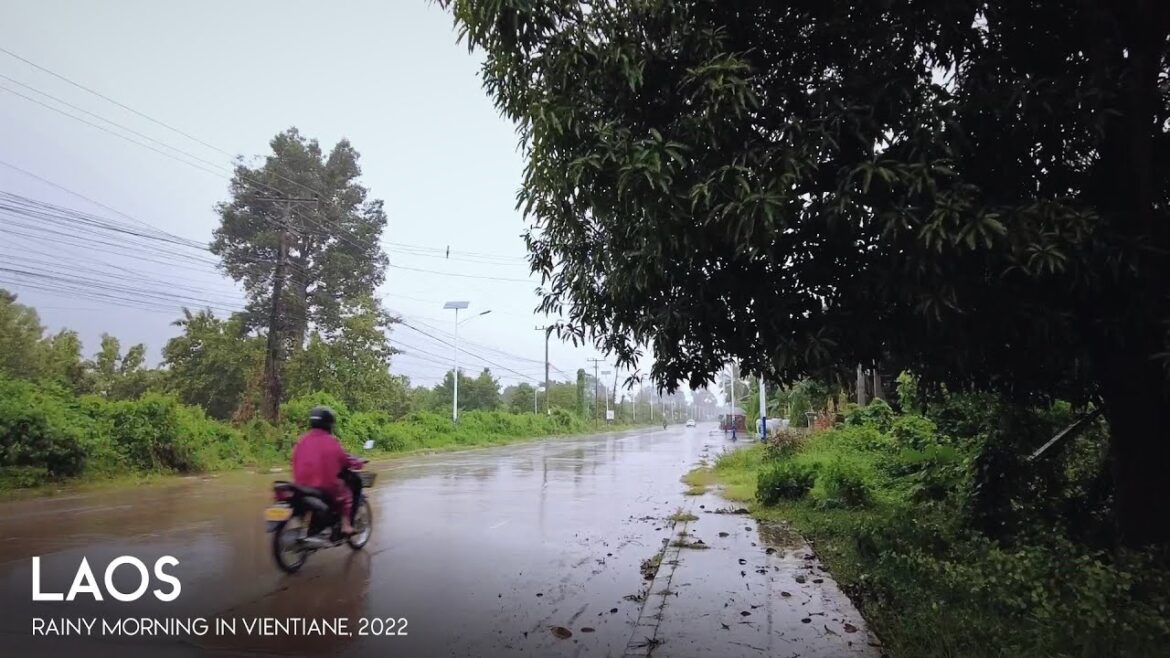 Walking in the Rain | Vientiane Suburb, | Laos Walking Tour | Relaxing Rain and City Sounds Walking in the Rain | Vientiane Suburb, | Laos Walking Tour | Relaxing Rain and City Sounds