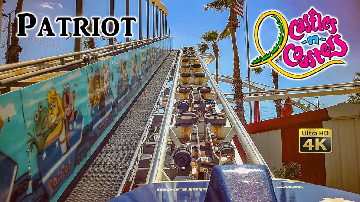 2022 Patriot Roller Coaster On Ride Front Seat 4K POV  Castles 'N' Coasters
