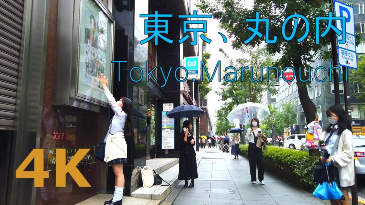 【4k】Tokyo walk-Tokyo.Marunouchi💖東京、丸の内を散歩☔（東京駅から有楽町駅）
