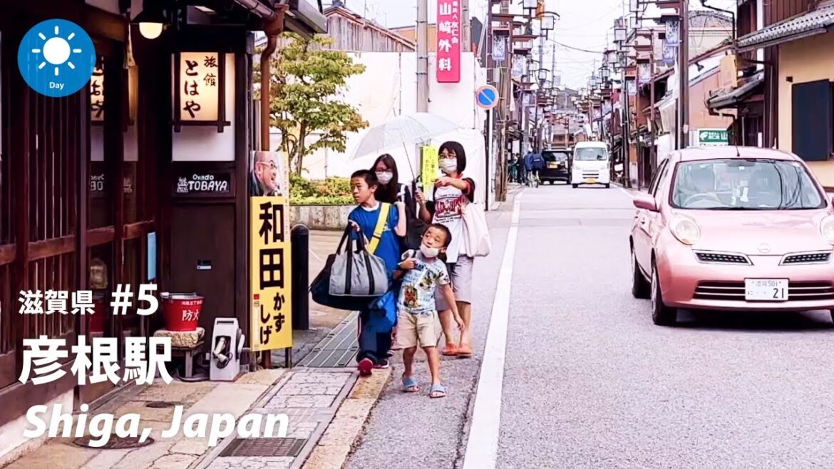 ⁴ᴷ Shiga: Hikone Station (彦根駅)  / Shiga #5 : Japan Walking Tour 2022