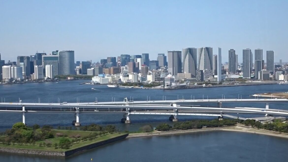 【東京高層ビル】お台場フジテレビ球体展望台から見た都心の高層ビル群