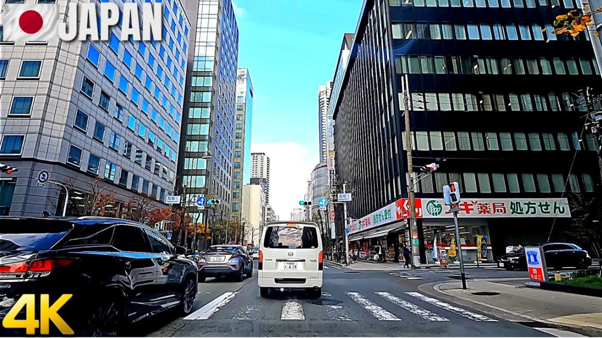 🏙️[4K] Driving from downtown OSAKA to 🛣️Highway, Driving tour Osaka, 大阪, 守口料金所