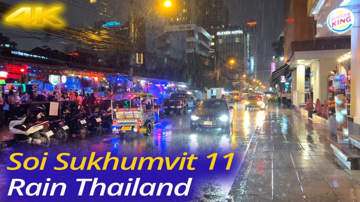 4K HDR 🇹🇭Walking in the Rain on Soi Sukhumvit 11 Road Bangkok | Rainy Night in Thailand 4K HDR 🇹🇭Walking in the Rain on Soi Sukhumvit 11 Road Bangkok | Rainy Night in Thailand