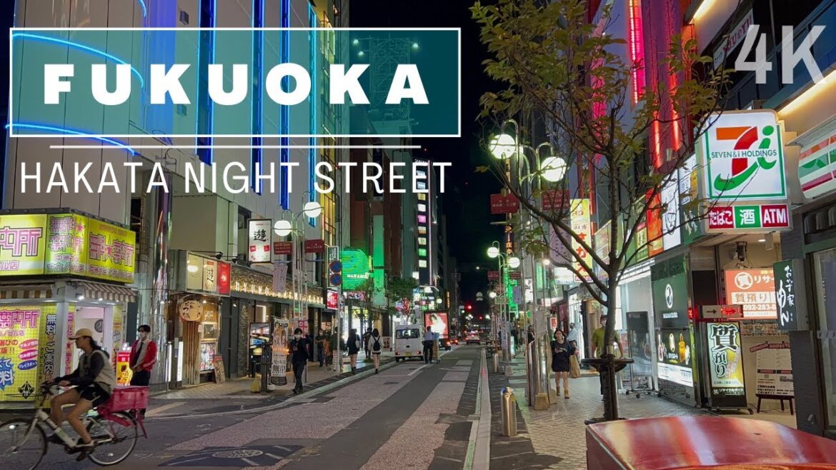 [4K] Hakata at Night pubstreet, restaurant / Hakata, Fukuoka Nakasu Japan 2022 [ Tourisms City ]