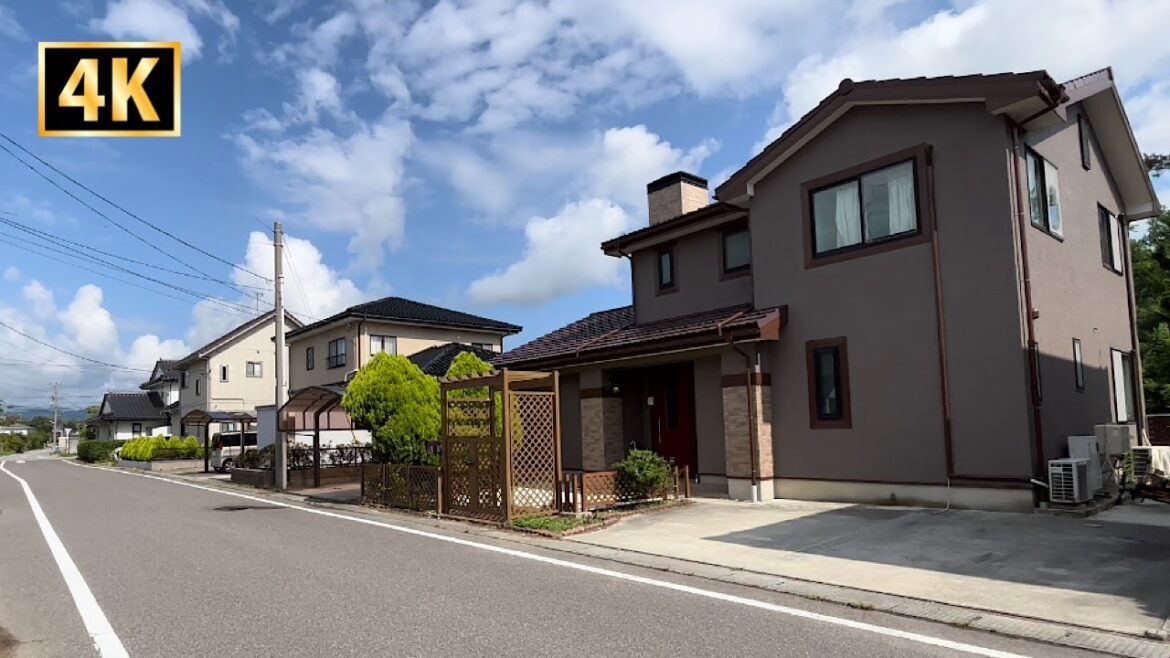 4K Japan Walk | Modern Japanese Houses | Neighborhood Walking Tour in Sado Island