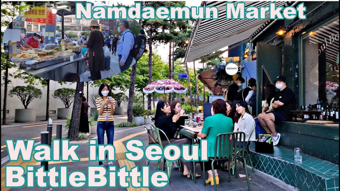 [4K] binaural 3D SOUND 서울역 주변 산책.남대문 시장 a walk around Seoul Station Namdaemun Market,BittleBittle