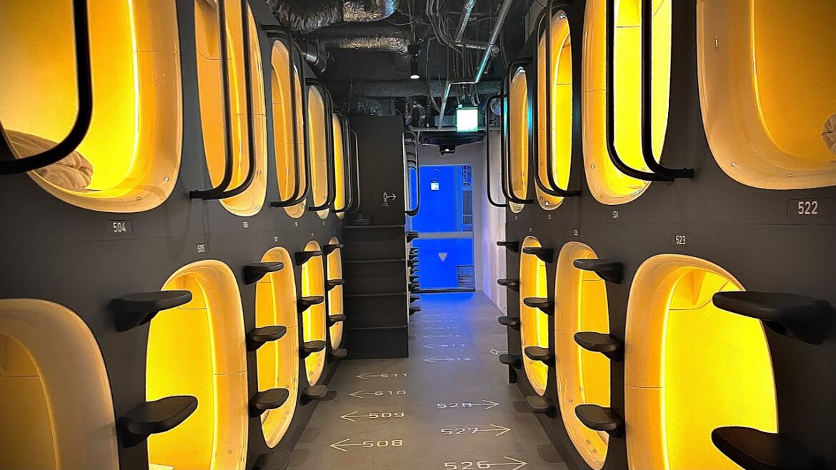 Futuristic Capsule Hotel Experience in Japan 9h ninehours Hamamatsucho