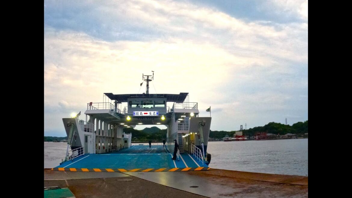【わずか2分間の船旅】広島から愛媛のフェリー【しまなみ海道】※字幕オン推奨