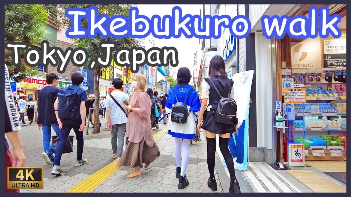 Tokyo walk 4K,Japan - Ikebukuro walking tour 2022