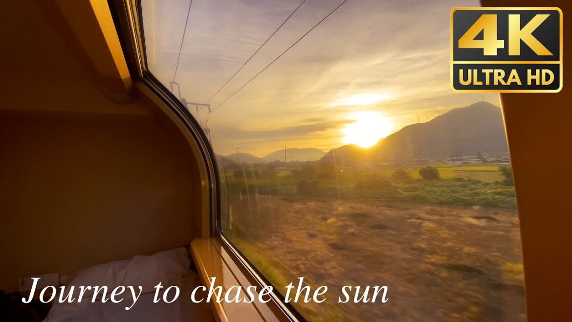 4K Riding on Japan’s overnight sleeper train / Bed transformed into a cafe🚆
