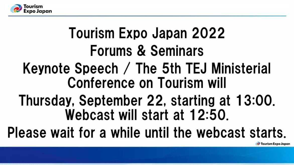 Tourism expo Japan 2022 forum&seminar（English）