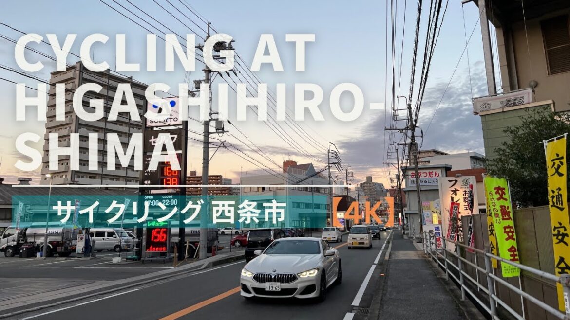 【4K】City Cycling Saijo Higashihiroshima Beautiful sunset | hiroshima japan [ シティサイクリング西条東広島 ]