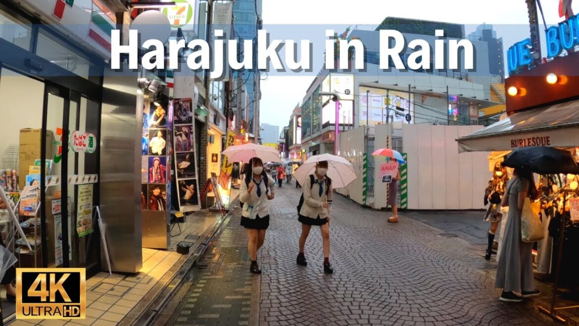 Japanese teen's fashion paradise. Tokyo Harajuku in rain | Walk Japan 2021［4K］