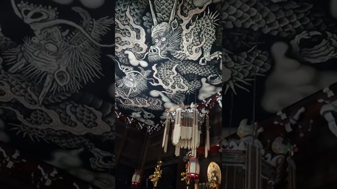 Kyoto Kenninji Temple Twin Dragons 京都 双龍図　#shorts
