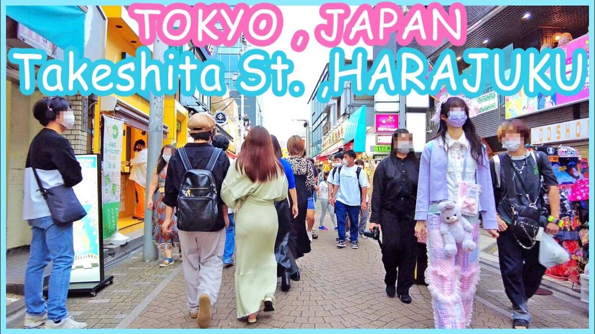 Tokyo walk 4K,Japan - Takeshita Street , Harajuku walking tour 2022