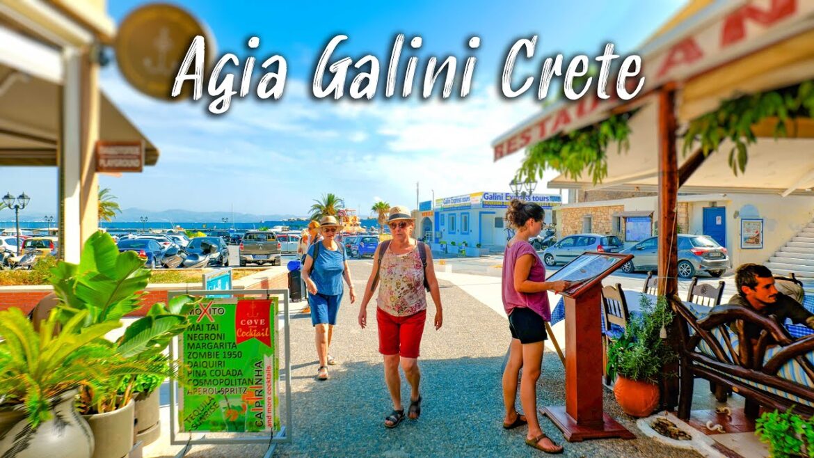 Agia Galini Crete, walking tour 4K, Greece 2022