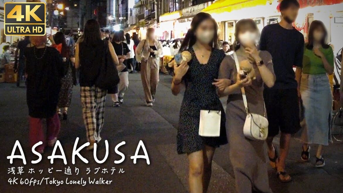 [4K]🇯🇵 夜の浅草・賑わうホッピー通りと静かなラブホをご紹介/Asakusa drinking district at night