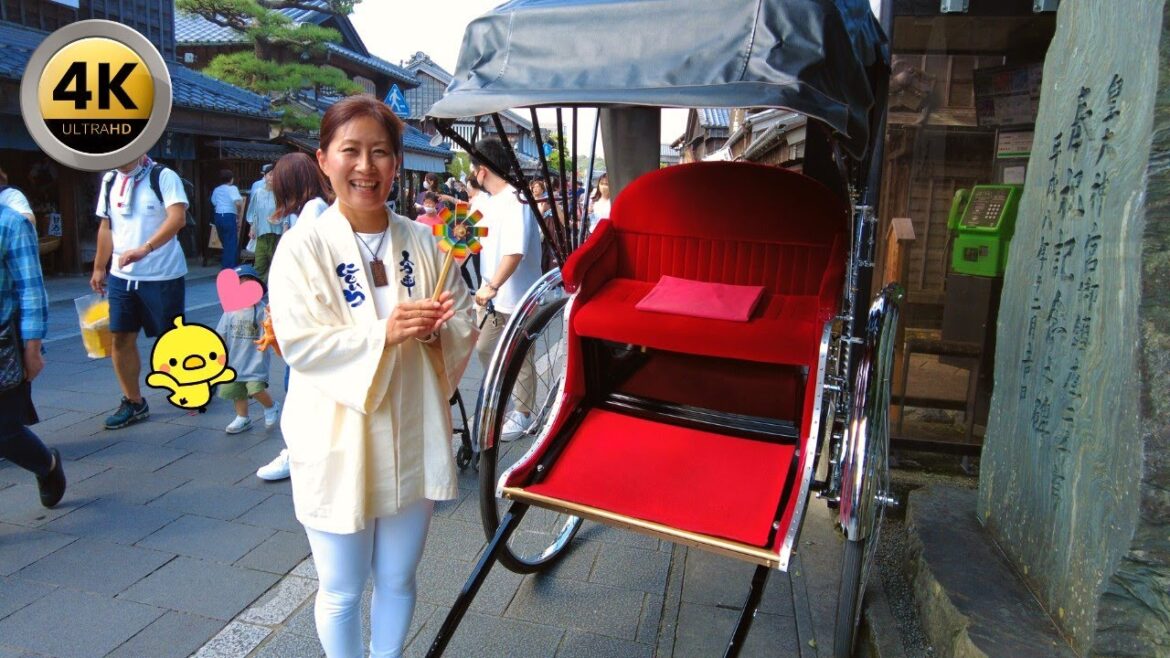 A beautiful Japanese woman took me on a rickshaw tour of Ise Jingu Shrine ⛩️ ✨ A beautiful Japanese woman took me on a rickshaw tour of Ise Jingu Shrine ⛩️ ✨