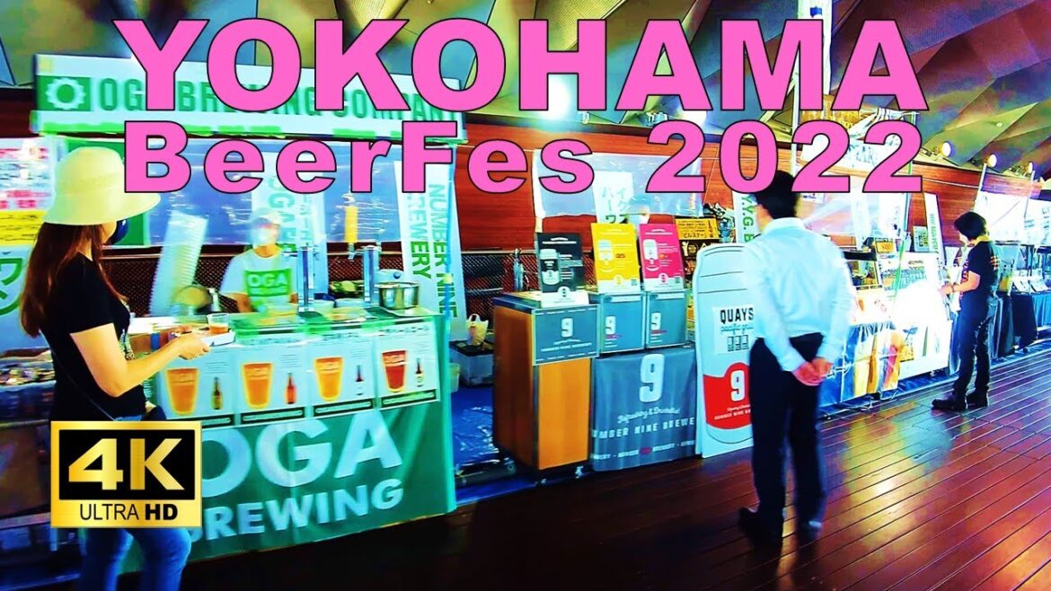 【4K】Yokohama Walking Tour - BeerFes Yokohama 2022 (Craft Beer Festival)