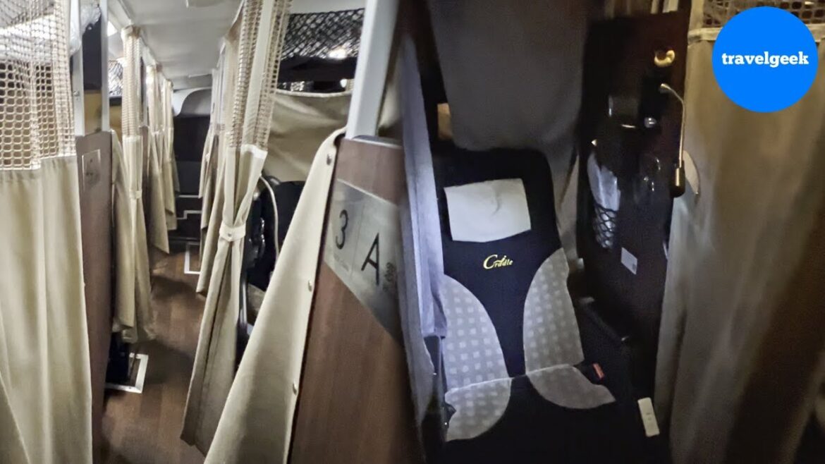 Trying Overnight CAPSULE HOTEL Bus in Japan | Osaka - Tokyo
