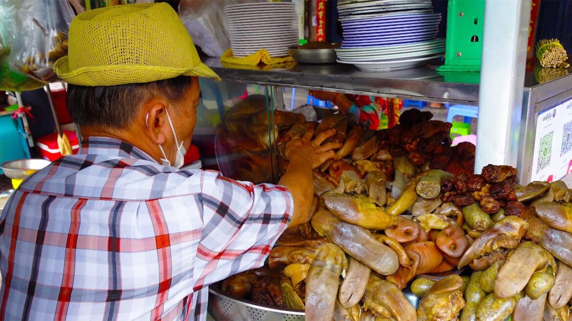 Popular for 42 Years! Famous Braised Pork & Organs In Orussey Market | Cambodian Street Food Popular for 42 Years! Famous Braised Pork & Organs In Orussey Market | Cambodian Street Food