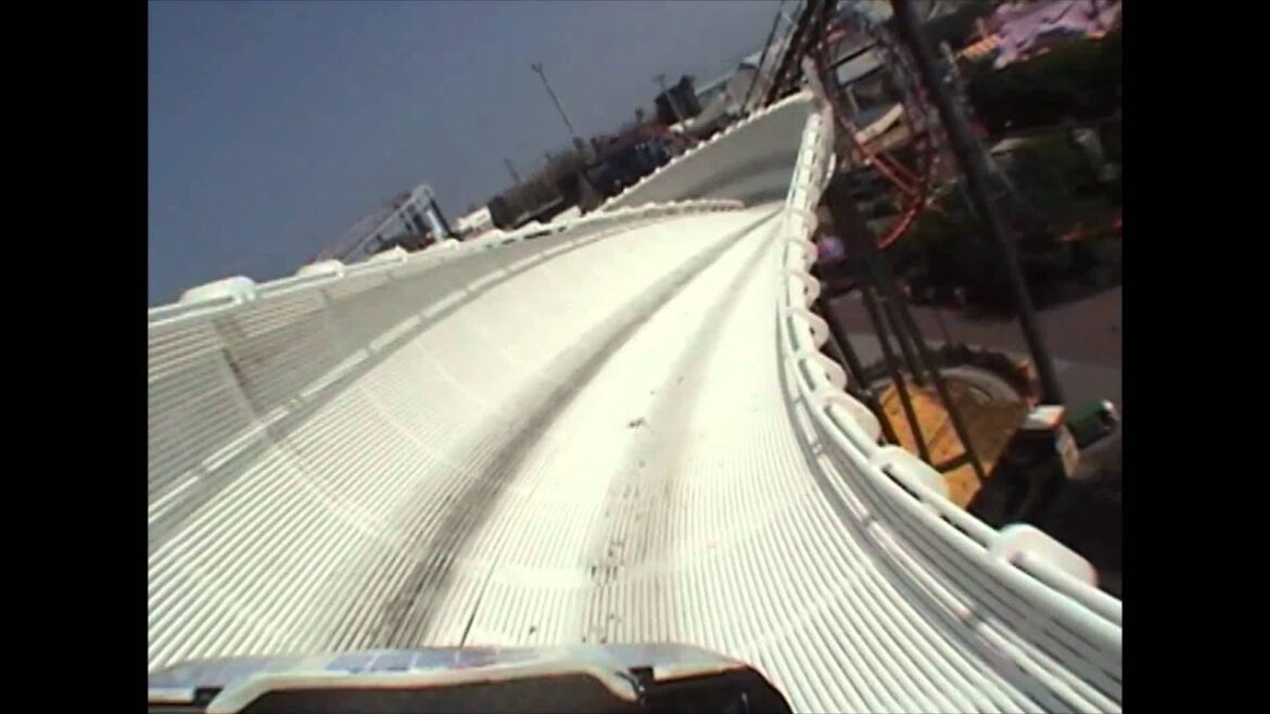 Avalanche Bobsled Roller Coaster POV Blackpool Pleasure Beach England UK