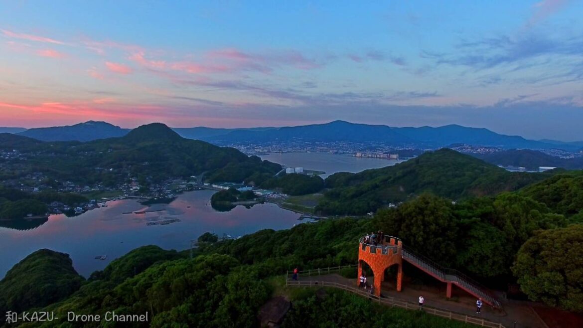 【DJI  Phantom 4】4K 空撮！佐世保の夕暮れ/The sunset from Nagasaki