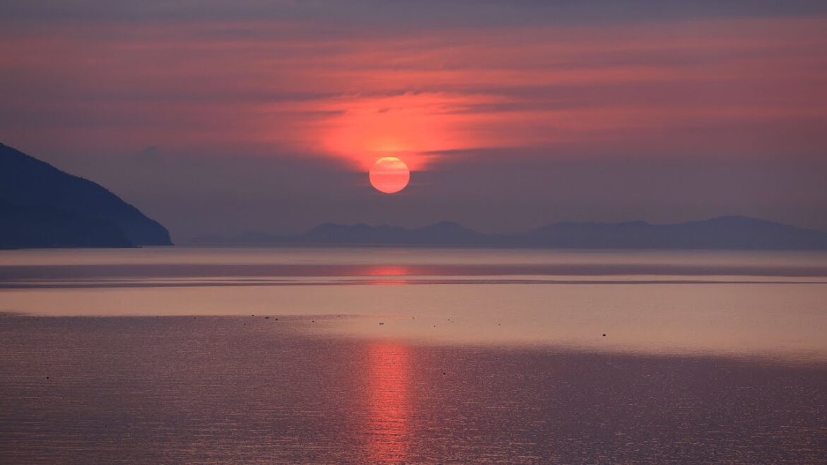 【Japan 1minute Travel HIROSHIMA Innshima】広島 因島（瀬戸内因島からの朝景タイムラプス動画）