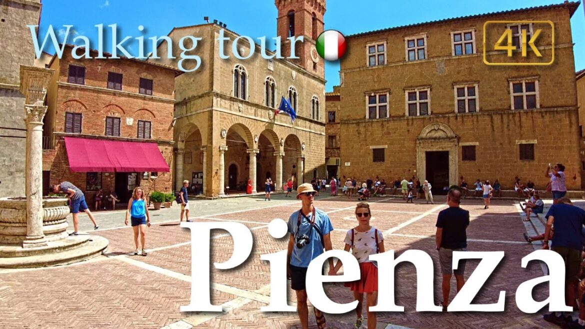 Pienza (Tuscany), Italy【Walking Tour】History in Subtitles - 4K
