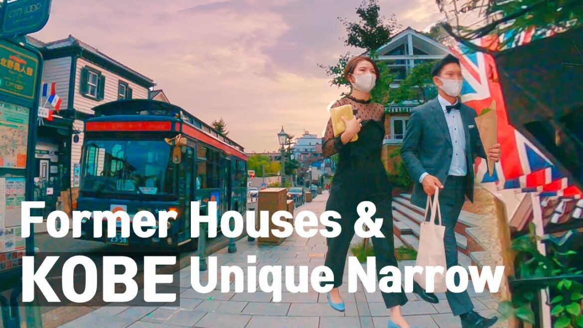 4K Japan Kobe Walk in Kitano Ijinkan District - Fashionable Former Houses & Unique Narrow Alleys
