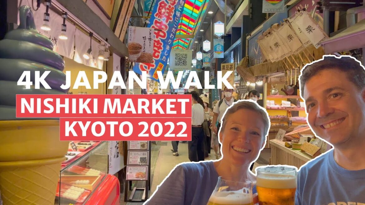 4K Japan Walk: Nishiki Market in Kyoto, Japan