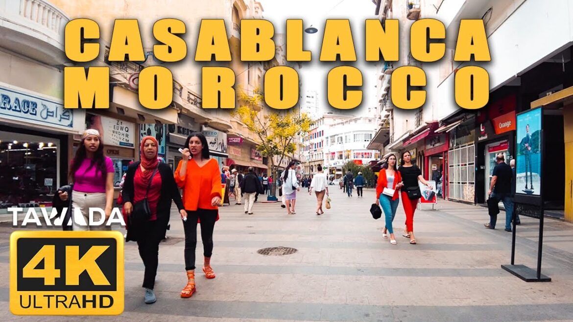 CASABLANCA City - Prince / Belvédère / Gironde Walk - Morocco 4K UHD