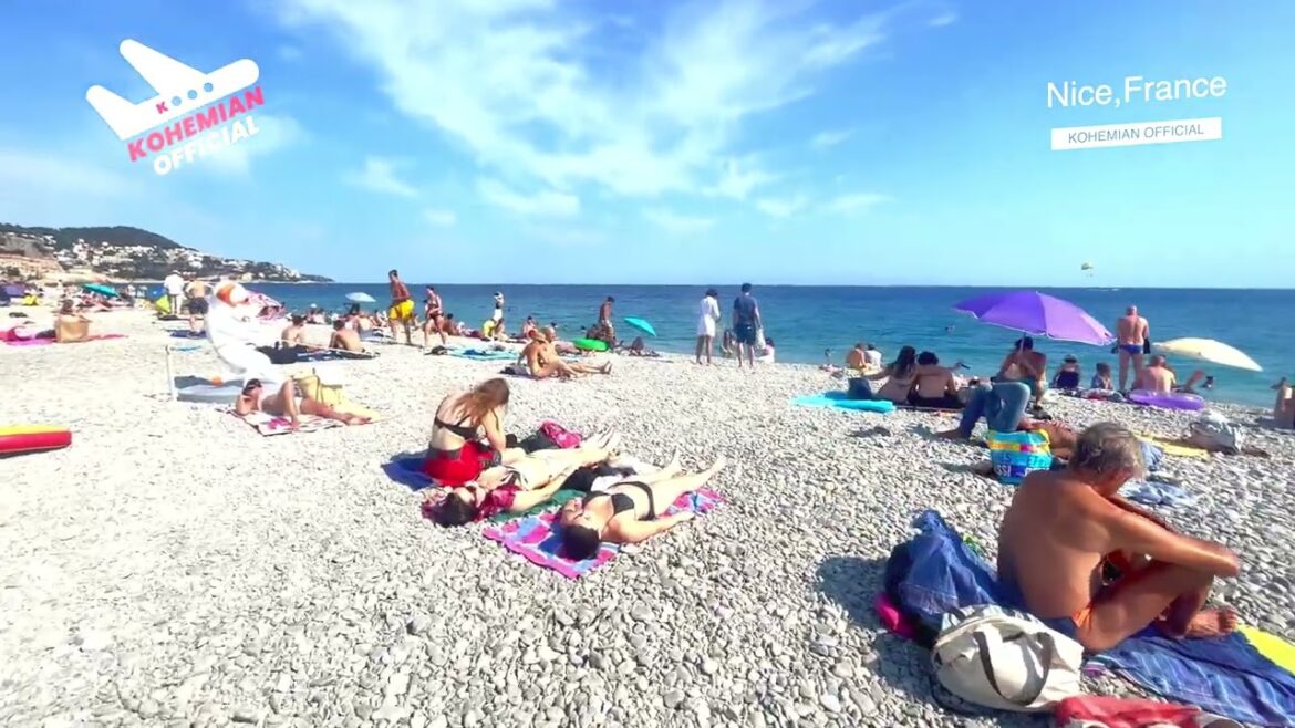 🇫🇷Nice France Beach walk 2022 4K HDR / KOHEMIAN chapter9