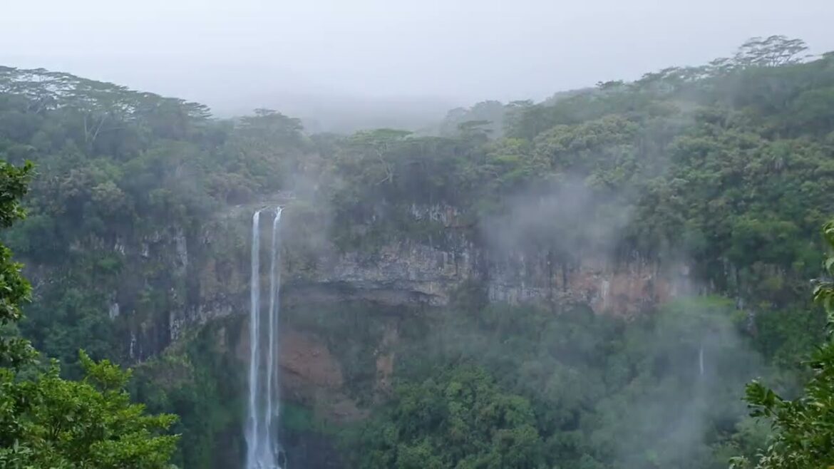 Chamarel Waterfall Mauritius on a rainy day 🇲🇺 ♥️