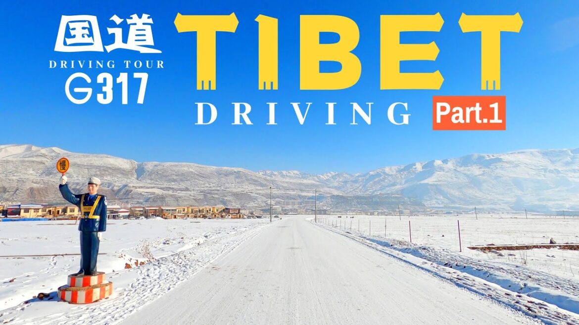 Winter Snow Driving Tour of Tibet, China on Ice Roads in 4K UHD