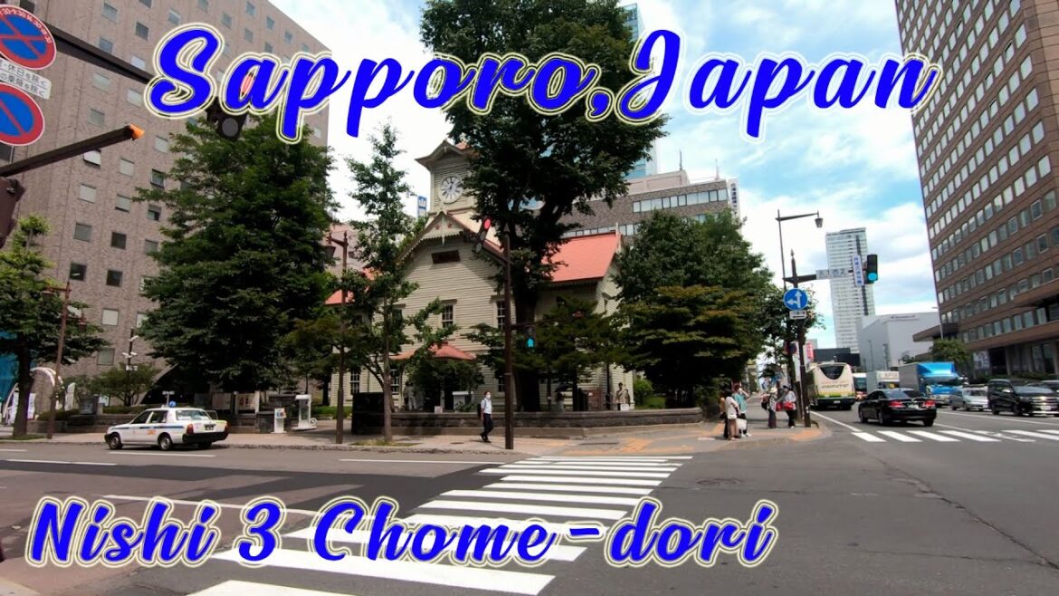 SAPPORO! Walking in Hokkaido,Japan. Walk at Nishi 3 Chome-dori in Sapporo. ORANGE ua