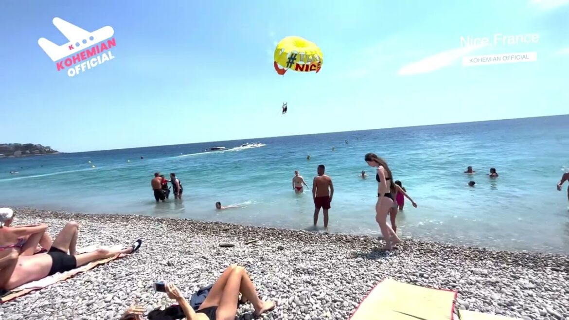 🇫🇷Nice France Beach walk 2022 4K HDR / KOHEMIAN chapter3