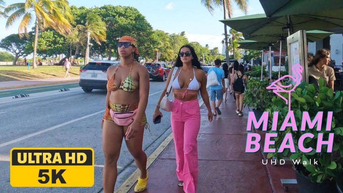 Miami Beach 4K Walk. Ocean Drive walking tour. Miami Beach 4K Walk. Ocean Drive walking tour.