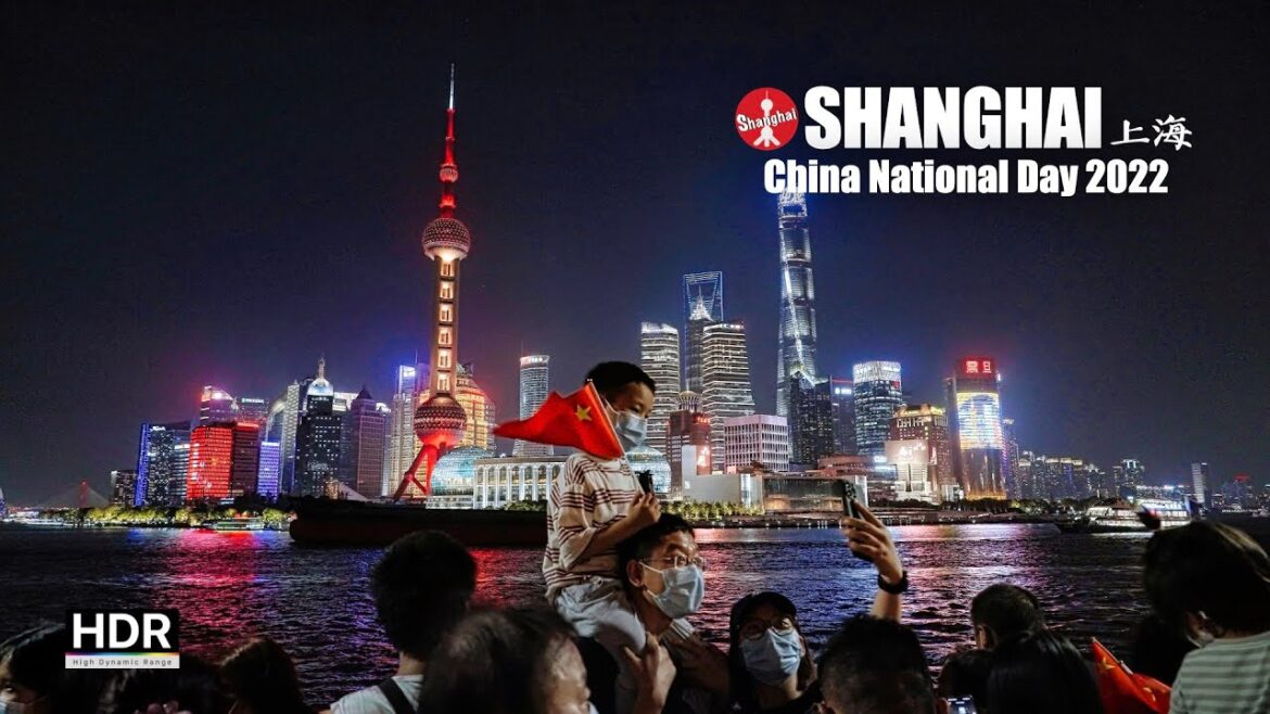 [4K HDR] China National Day 2022 - Tha Bund, Shanghai 🇨🇳 2022年国庆节 上海外滩