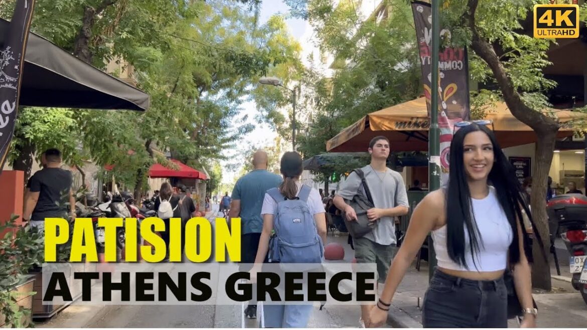 PATISION ATHENS,GREECE WALKING TOUR WITH 4K ULTRA HD || ATHENS CITY CENTRE WALK 2022 ||WORLD TOUR