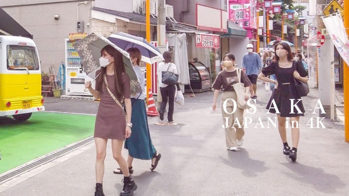 🇯🇵可愛い女の子が集まる大阪コリアンタウン - Japanese young girls gather Korean town in Osaka | 4K