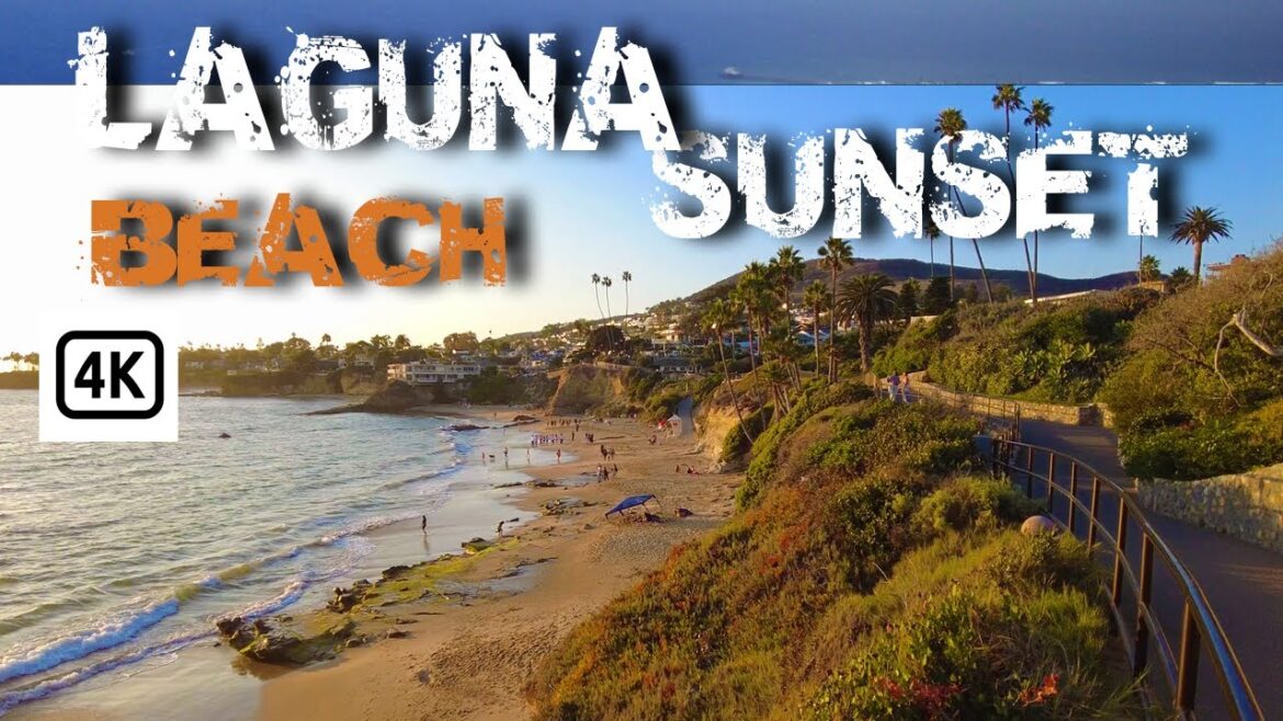 4k Wait for it.  Sunset Laguna Beach California Oct 2 Walking Tour. Best SCENIC Views